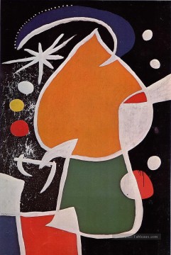 Femme dans la nuit 2 Joan Miro Peinture à l'huile